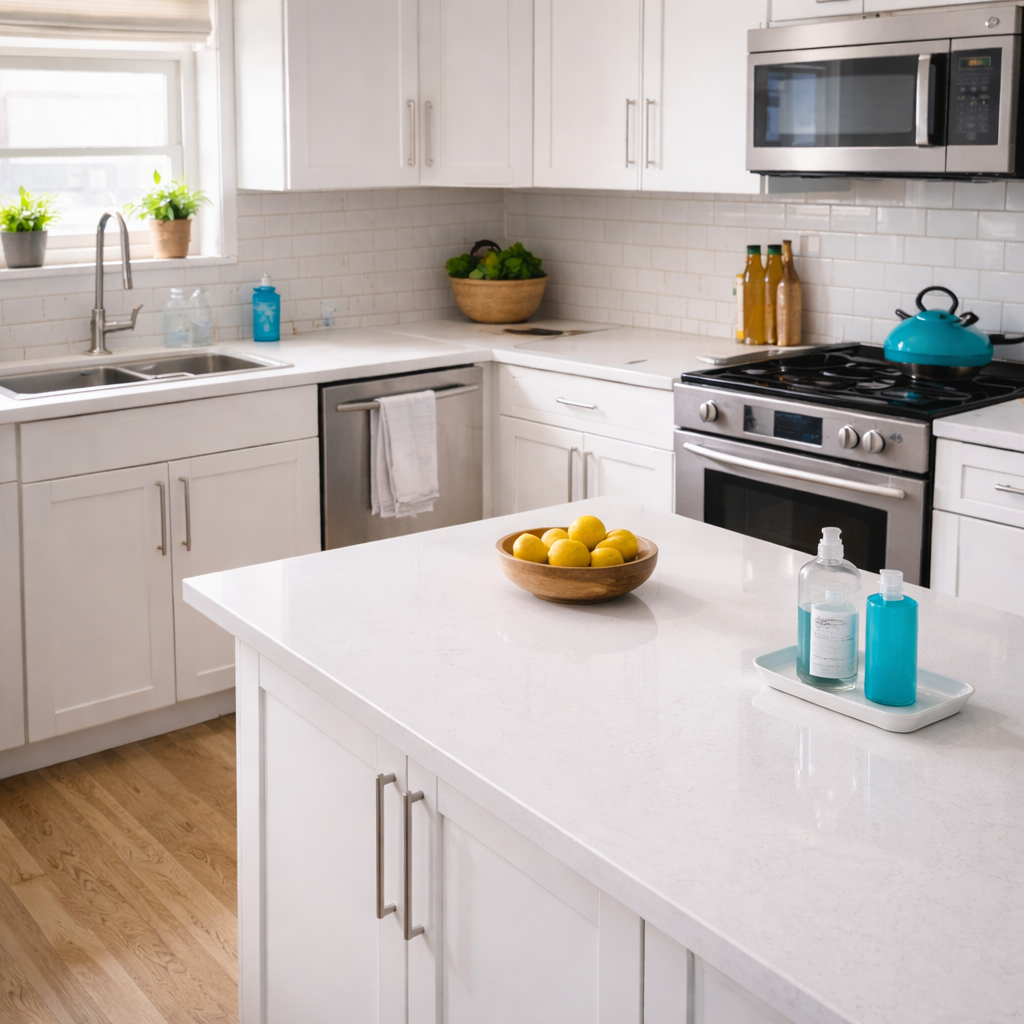 After cleaning — spotless kitchen